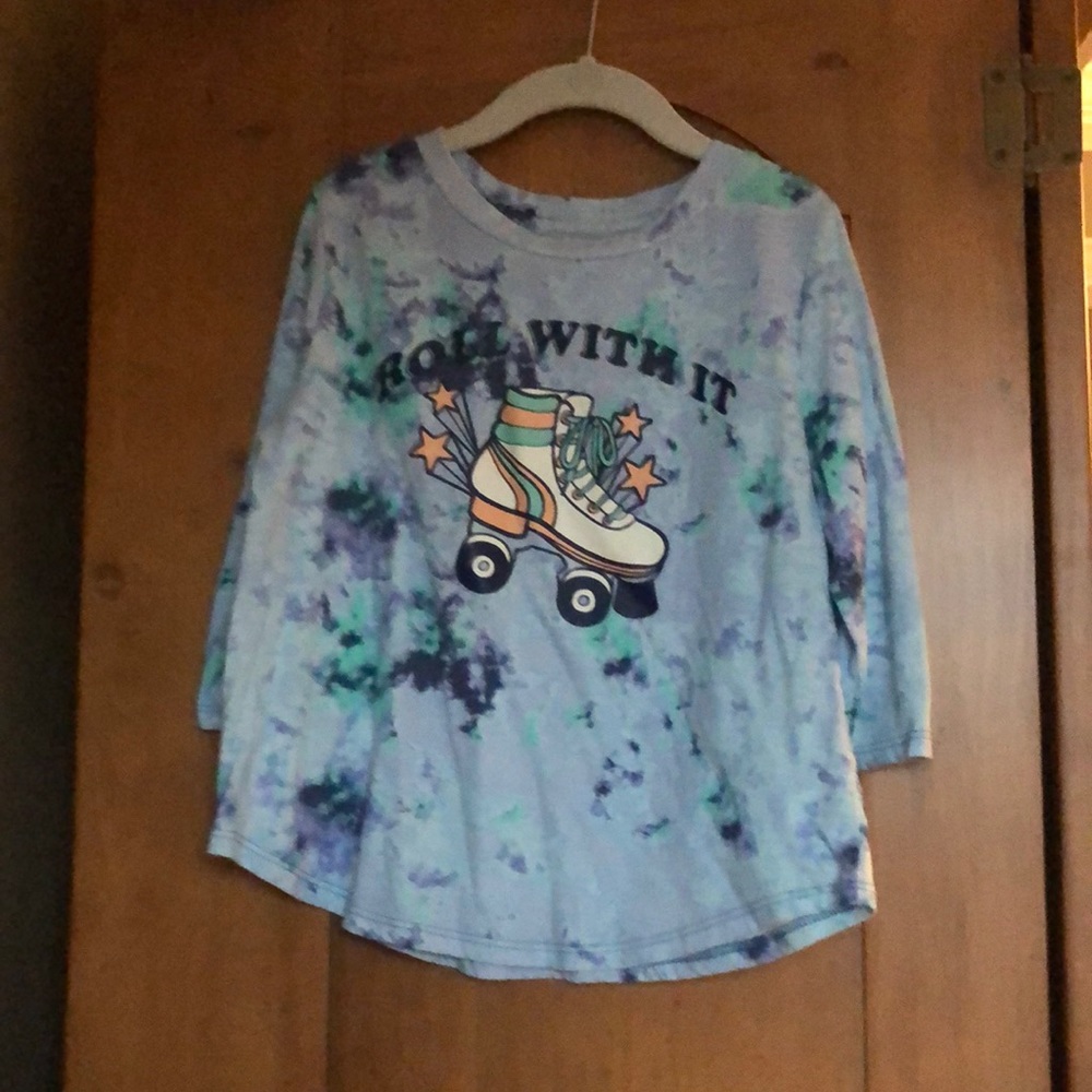 Girls long sleeve tie dye top